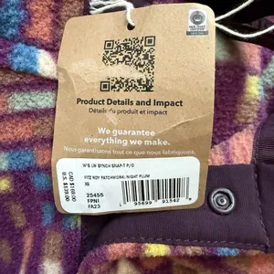 Patagonia‎ Synchilla Snap T Pullover Womens XS Night Plum Fitz Roy Patchwork New thumbnail 8