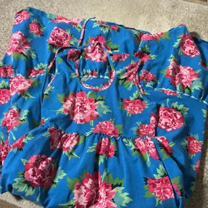 Matilda Jane Cottagecore Floral Peony Tiered Maxi Dress Keyhole Back‎ M thumbnail 6