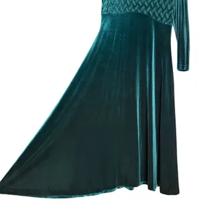 VTG Coldwater Creek Velvet Maxi Dress M Emerald Whimsigoth Renaissance Romantic thumbnail 5