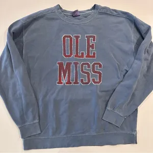 Ole Miss Comfort Colors Crewneck Pullover Size XXL thumbnail 1