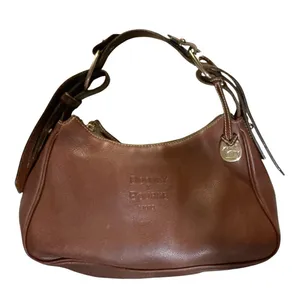 This is a vintage Dooney & Bourke Brown Pebbled Leather Shoulder Bag (Style J7276266). thumbnail 1