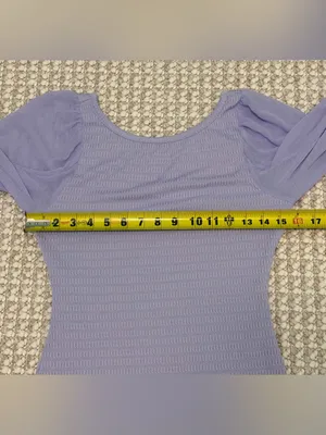 Anthropologie Balloon-Sleeve Smocked Top size Small lavender thumbnail 8