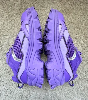 SKECHERS Women’s Purple Memory Foam Leather Low Top Lace-Up Athletic Sneakers thumbnail 4
