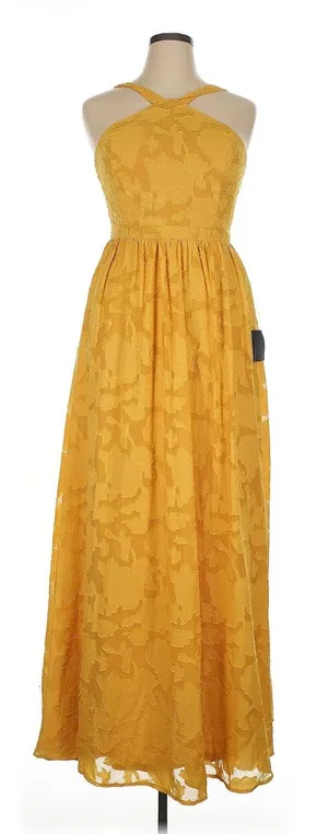 Lulus Yellow Halter Dress thumbnail 1