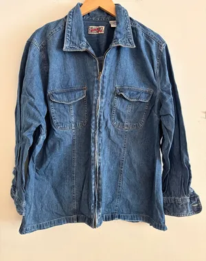Bill Blass Vintage Denim Full Zip Shacket Shirt Women’s Size 2X thumbnail 1