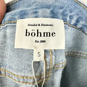 Bohme Kadie High Rise Baggy Jeans Light Wash Size Small NWT Button Cuff Rigid thumbnail 8