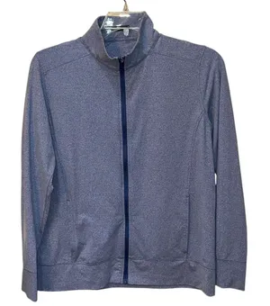 Turtleson Siro‎ Long Sleeve Golf Full Zip Performance Mock Neck Jacket Large Blue thumbnail 1
