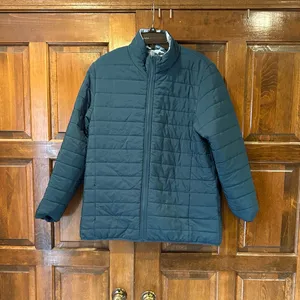 Vera‎ Bradley Reversible Puffer Jacket Coat Textured Garden Blue Size XL thumbnail 4