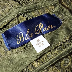 Blue Rain size medium olive green flirty romper thumbnail 6