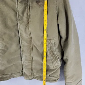 Abercrombie Adirondack Jacket Womens XL Green Sherpa Lined Canvas Coat Army‎ thumbnail 7