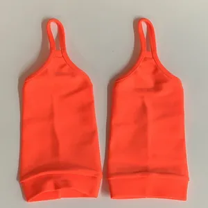 Sexy Neon Orange Set of One Finger Sexy Gloves. New Without Tags. thumbnail 1