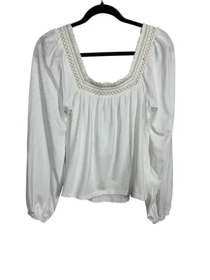 NWT Boden Square Neck Top Size US 4 White thumbnail 4