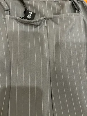 Sincerely Jules Pinstripe Pleated Drop-Waist 90s Vintage Aesthetic Mini Dress L thumbnail 19