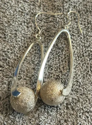 Earrings 925 sterling silver beautiful unique thumbnail 1