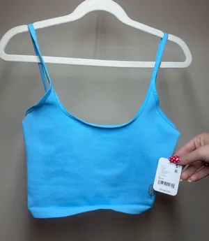 Free people Blue crop top Brand new with tags #cropped #summer thumbnail 1
