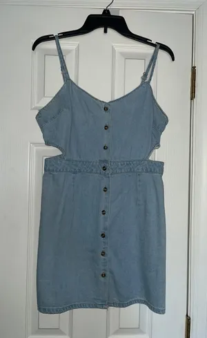 Jean Button Up Sundress thumbnail 1