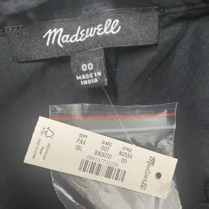 Madewell Dress Size 00 Black Eyelet Flutter‎ Sleeve Mini Cotton Sundress NU556 thumbnail 7