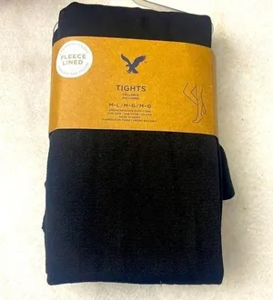 American Eagle Outfitters tight woman’s black fleece lined NWT leggings Sz M/L thumbnail 1