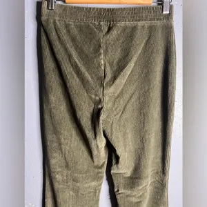 Aerie Groove-On Rib Velour Flare Pant Nomad Olive Size S thumbnail 6