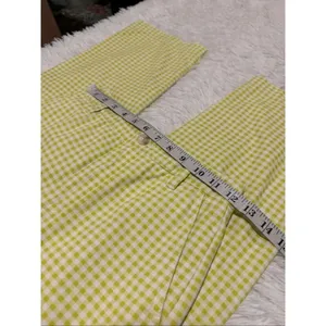 Aritzia Sunday Best Jaden Pant in Neon Green White Gingham Size 00 thumbnail 3