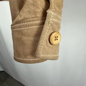 Vintage Y2K GAP Sueded Pigskin Button Jacket in‎ Light Brown Size XS thumbnail 7