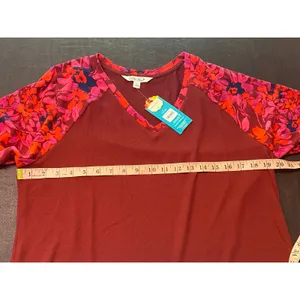 NWT Pioneer Woman Floral Pajama Set L 12-14 Wide Leg Soft Lounge Pockets Cozy thumbnail 3