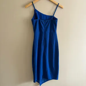 Lulus Shape the Night Cobalt Blue Asymmetrical Midi Dress Size Small Cocktail thumbnail 5