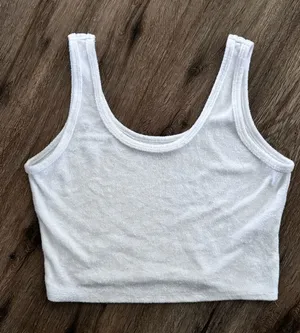 Hollister White Terry Crop Tank thumbnail 1