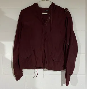 Brandy Melville Maroon Lightweight Jacket thumbnail 1