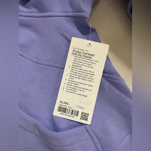 Lululemon NWT Scuba Oversized Half Zip Hoodie Jacket Dusty Lilac Size XL XXL thumbnail 5