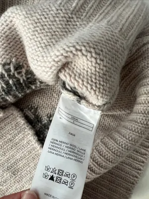 Baum und Pferdgarten ‘Cherika’ Wool Knit Rose Print Chunky Sweater S Gray thumbnail 7
