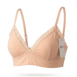 Jenni Intimates Womens Lace Trim Bralette Chai Peach Small 100120857 NWT thumbnail 1