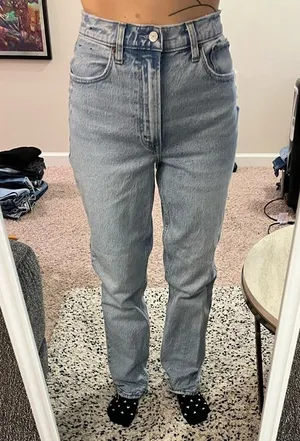 Abercrombie and Fitch 90s Straight Ultra High Rise Women's Jeans Curve Love thumbnail 1