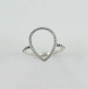 Pandora Teardrop Silhouette Clear Ring thumbnail 1