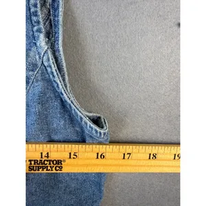 Limited Jeans Womens Vintage Blue Denim Vest Button Front Zipper Pocket Size M thumbnail 4