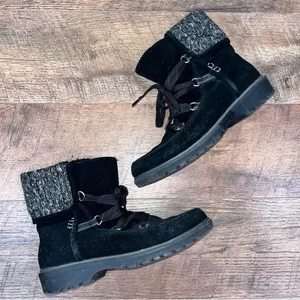 BareTraps Leather Fur-Lined Lace-Up Boots thumbnail 3