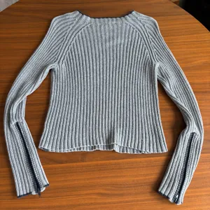 90s Vintage DKNY Jeans Sweater L Gray Ribbed Zipper Cuff Grunge Y2K Gorpcore Ski thumbnail 8
