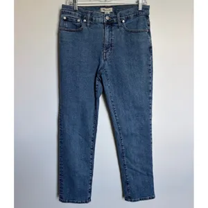 Madewell Womens The Mid-Rise Perfect Vintage Jeans Classic Blue Denim Size‎ 28 thumbnail 3