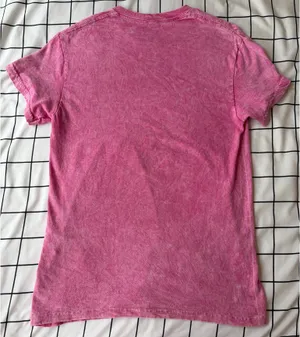 Pink And White Tie-Dyed Nirvana Graphic Tee Shirt, Size Small. thumbnail 4