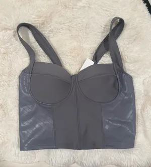 Alo grey tank top xs thumbnail 1