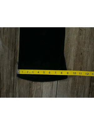 Y2K Pegasus Black Velour Flared Fleur-De-Lis Track Pants S thumbnail 5