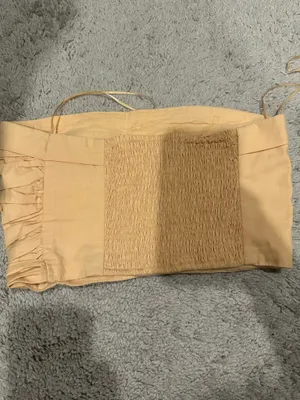 Abercrombie Orange strapless top thumbnail 2