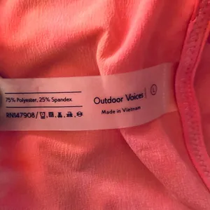 Outdoor Voices Tissue Wrap top in bright pink tie dye. New with tags. Size Large thumbnail 6