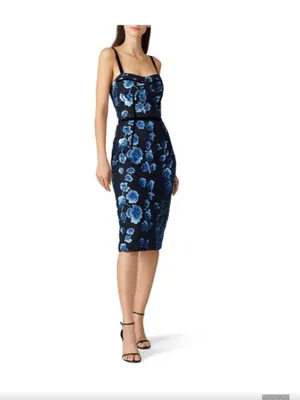 Bronx & banco Camille blue black sequin dress large thumbnail 2