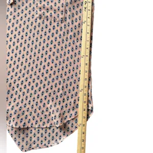 PLEIONE Peach and Navy Print Sleeveless High-Low Blouse - Size XL thumbnail 6