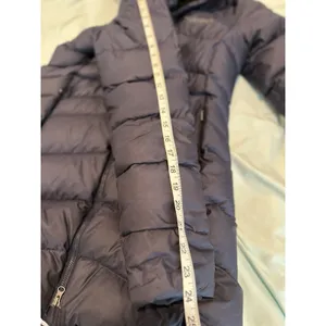 EUC Marmot Sz:XS Navy 700 Down fill Hooded Mid Length Parka Winter Coat Jacket thumbnail 12