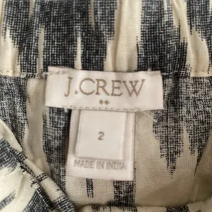 J.Crew Ikat Ruffle Camisole Womens Size 2 Black‎ White Cotton Tank Top Ikat Boho thumbnail 6