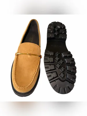 NEW Franco Sarto Women's Senna Round Toe Lug Sole Loafers Biscotti Brown Suede thumbnail 8