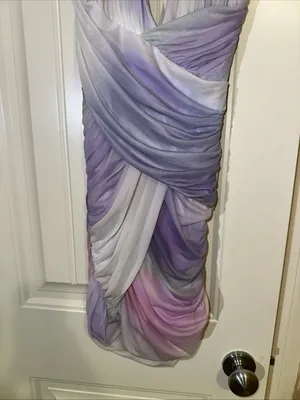 Zara Printed Draped Tulle Halter Mini Dress XS NWOT thumbnail 5