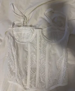 White Corset Top Size XS thumbnail 1
